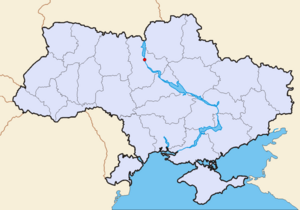 Киев на карте страны
